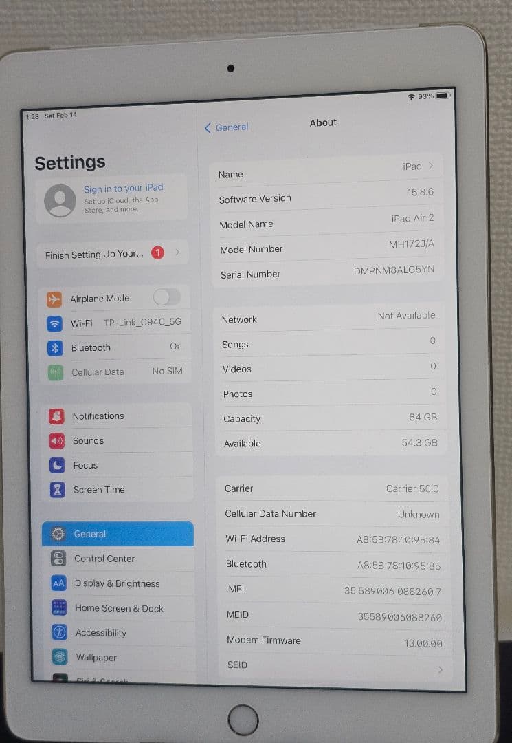 Apple iPad Air2 64GB SIMフリー