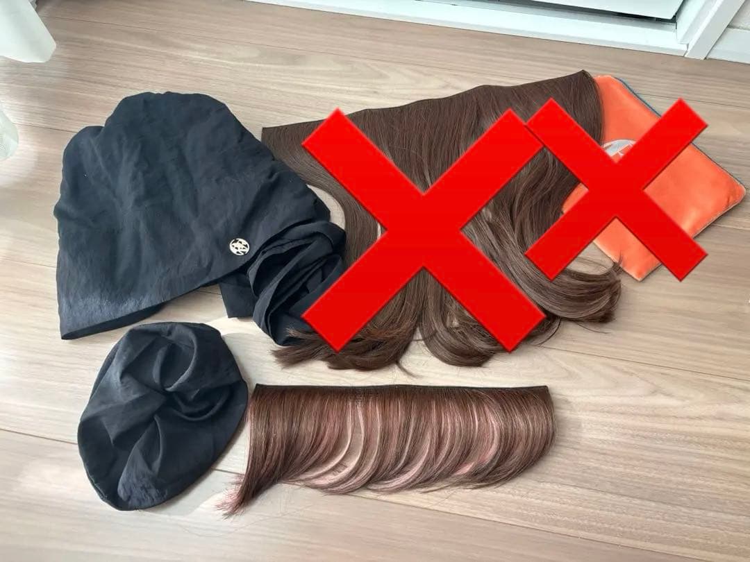 バレン　ウィッグ　前髪　ケア帽子　スカーフ