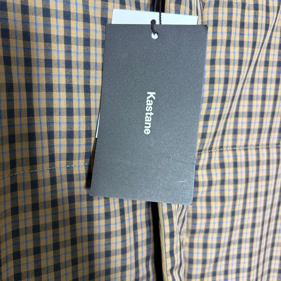 タグ付き　新品未使用品　カスタネ　チェック中綿リバーシブルアウター　ブラウン　M