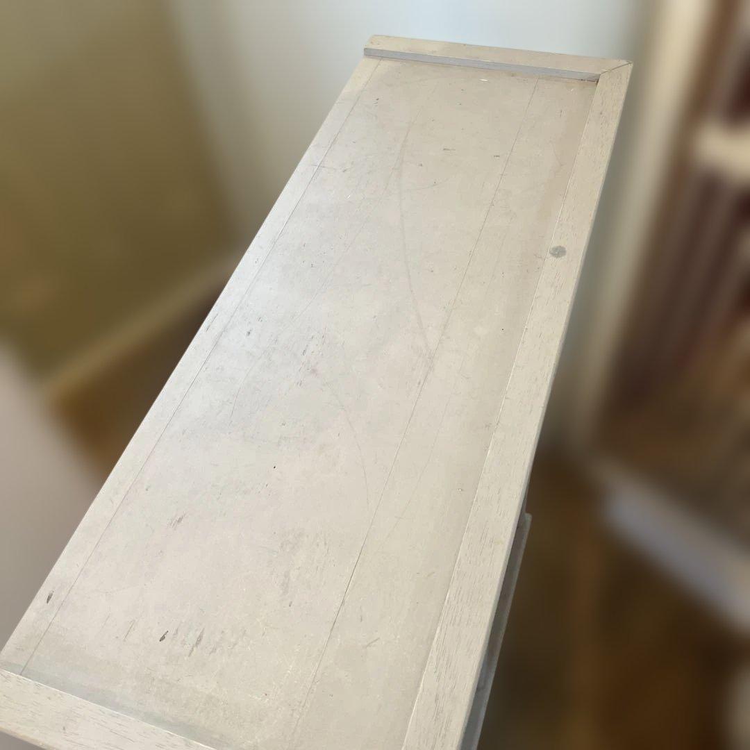 英国ビンテージシャビーグレーホワイトシェルフ