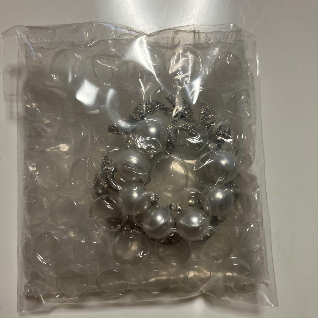 【タグ付き】アッドルージュ ノーカラージャケットパンツスーツ　LL ブローチ付き