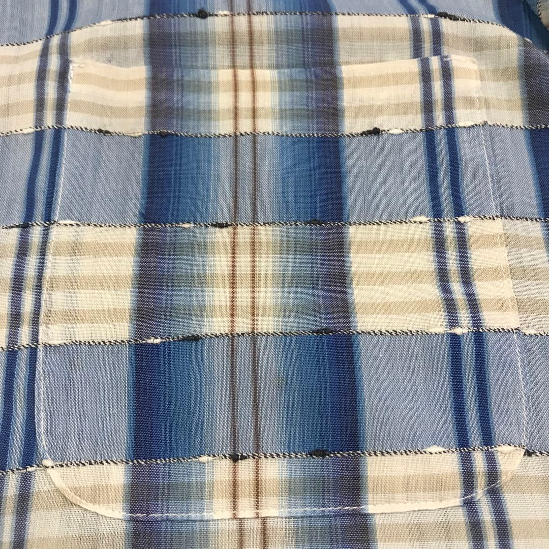 60'sビンテージ古着！アメリカ製 PILGRIM オンブレチェック 半袖シャツ