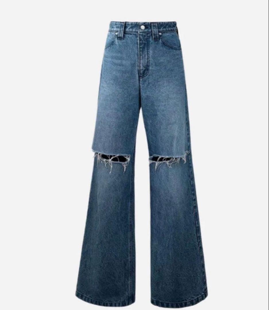 パンツ sheller OKAYAMA Crash flare denim