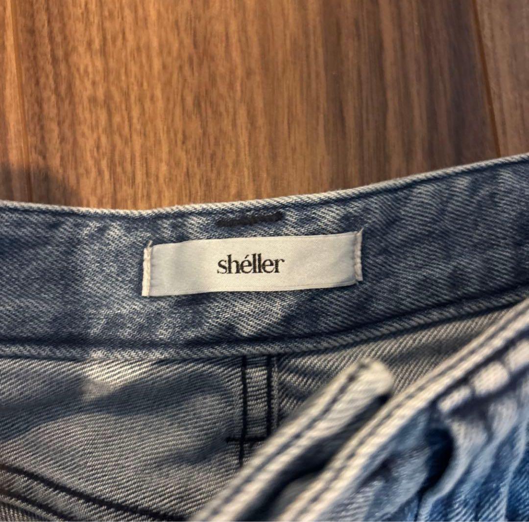 パンツ sheller OKAYAMA Crash flare denim
