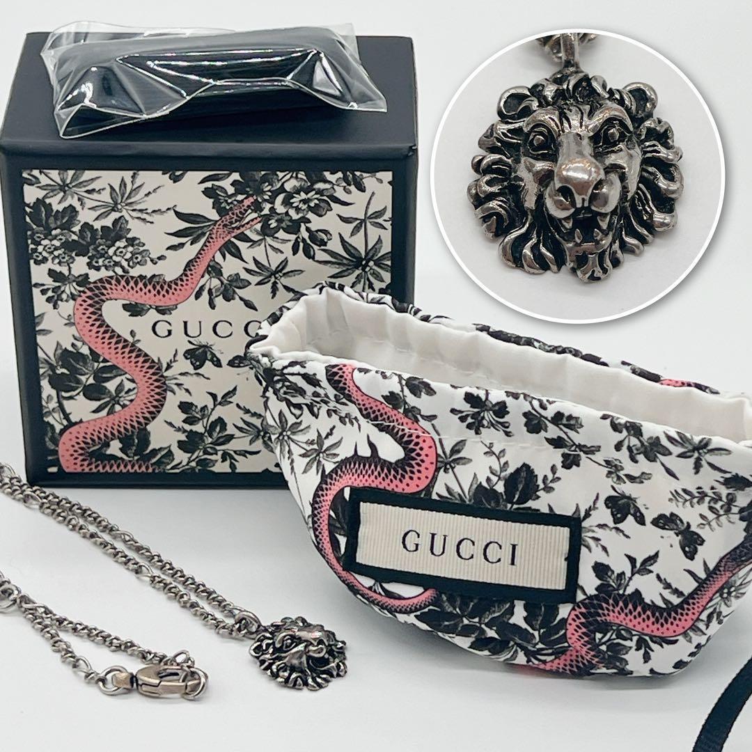 GUCCI グッチ　ライオンヘッド ネックレス グッチ アニマル　ネックレス