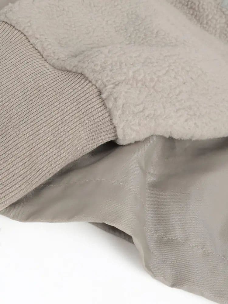 りーちゃん様 異素材ドッキングミリタリーロングコート ベージュ ヤマダヤ