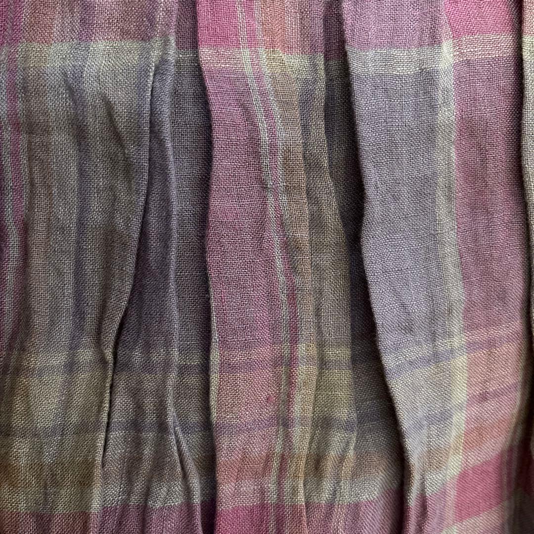 美品リネンパープルスカートichi Antiquite's(イチアンティークス)