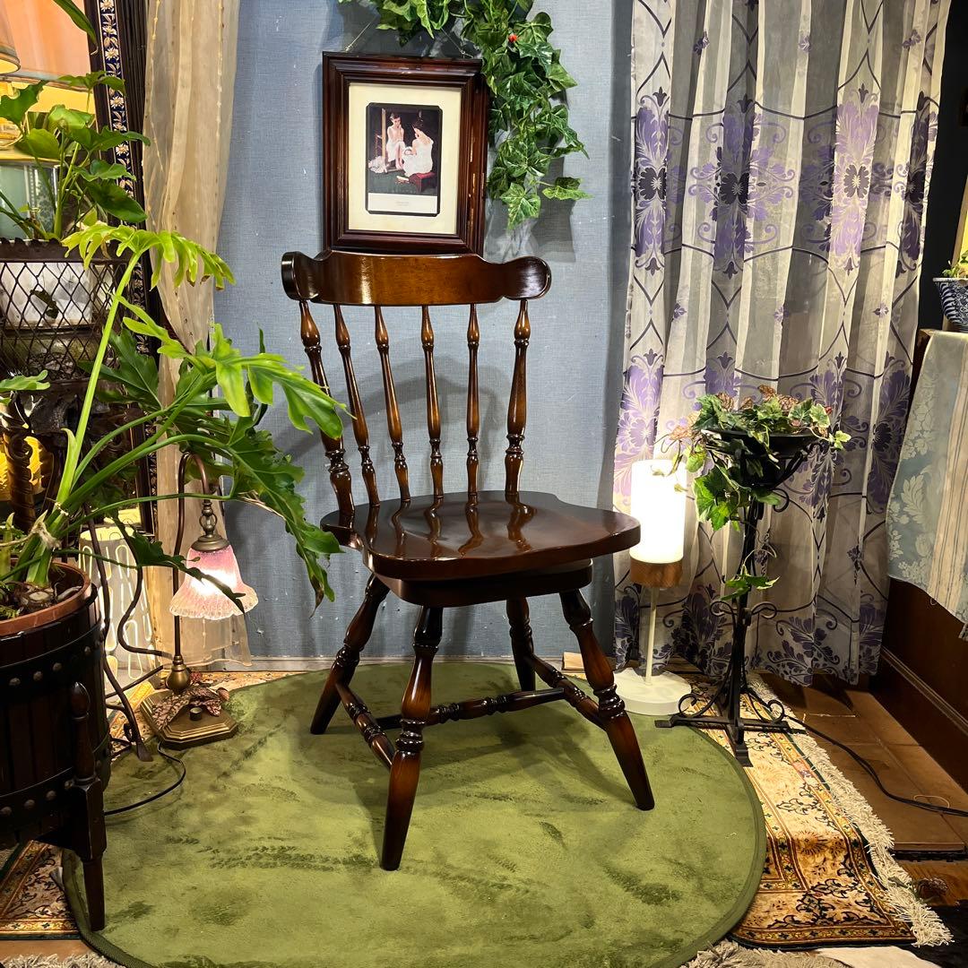 美品　80’s ヴィンテージ ３６０度回転　スピンドルチェア