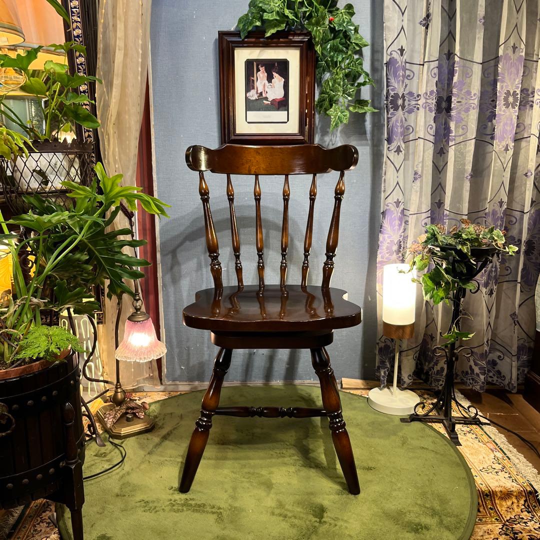 美品　80’s ヴィンテージ ３６０度回転　スピンドルチェア