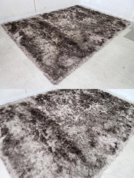 展示品■ボーコンセプト■ルアー■高級シャギーラグ■グレー■170x240cm■