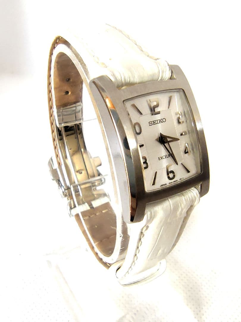 【ベルト未使用、美品、希少】SEIKO セイコー　エクセリーヌ　白蝶貝ダイヤル