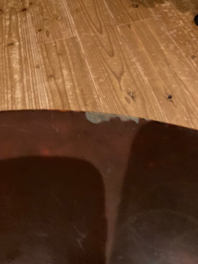 昭和レトロ　折畳丸ちゃぶ台　古い木製丸ローテーブル③