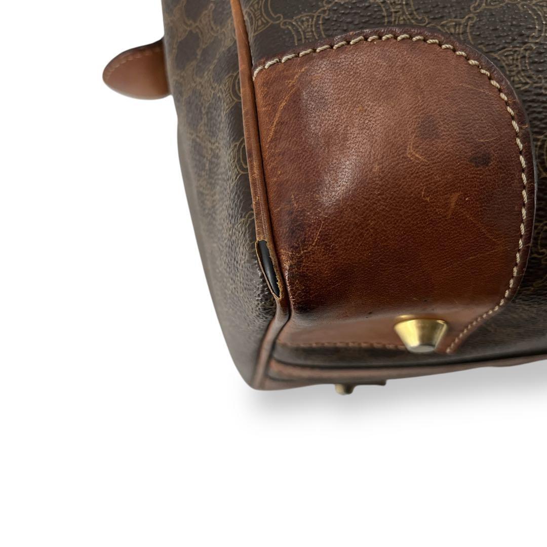 当時物　オールド　セリーヌ　ボストンバッグ　トリオンフ　マカダム柄　旅行バッグ