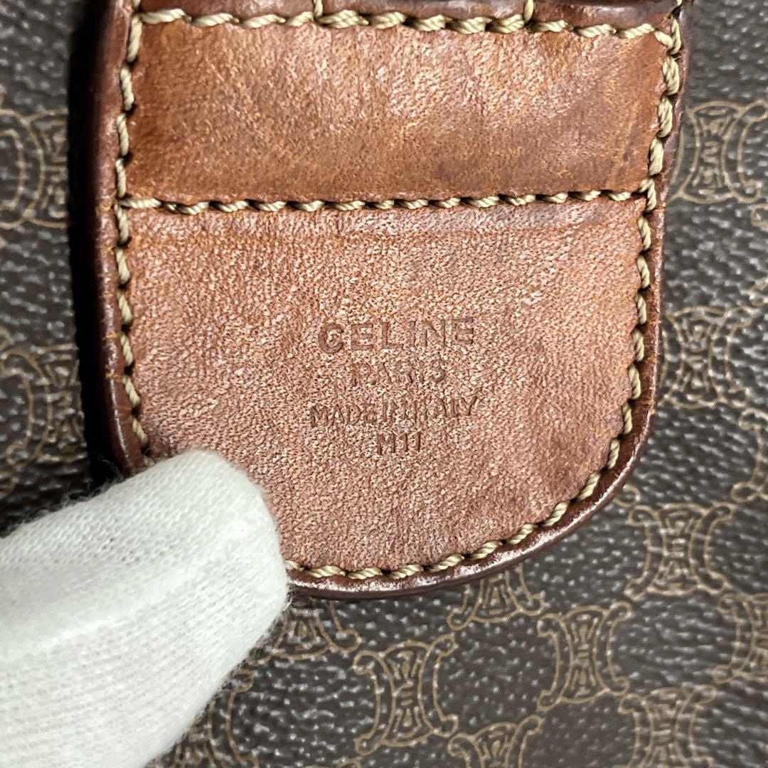 当時物　オールド　セリーヌ　ボストンバッグ　トリオンフ　マカダム柄　旅行バッグ