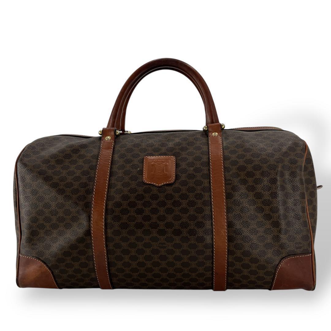 当時物　オールド　セリーヌ　ボストンバッグ　トリオンフ　マカダム柄　旅行バッグ