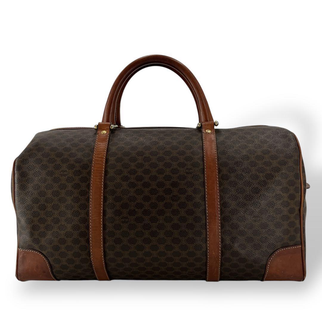 当時物　オールド　セリーヌ　ボストンバッグ　トリオンフ　マカダム柄　旅行バッグ