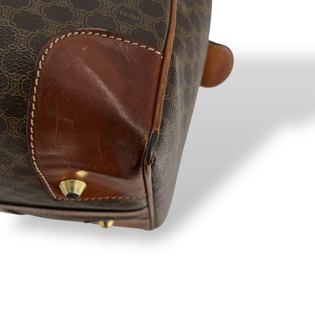 当時物　オールド　セリーヌ　ボストンバッグ　トリオンフ　マカダム柄　旅行バッグ