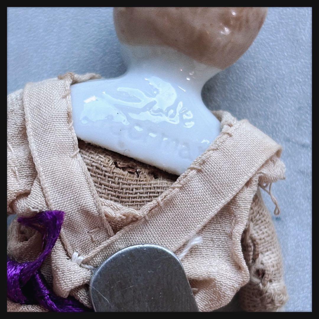 アンティーク 小さなブロンド　チャイナヘッドドール　 ビスクドール