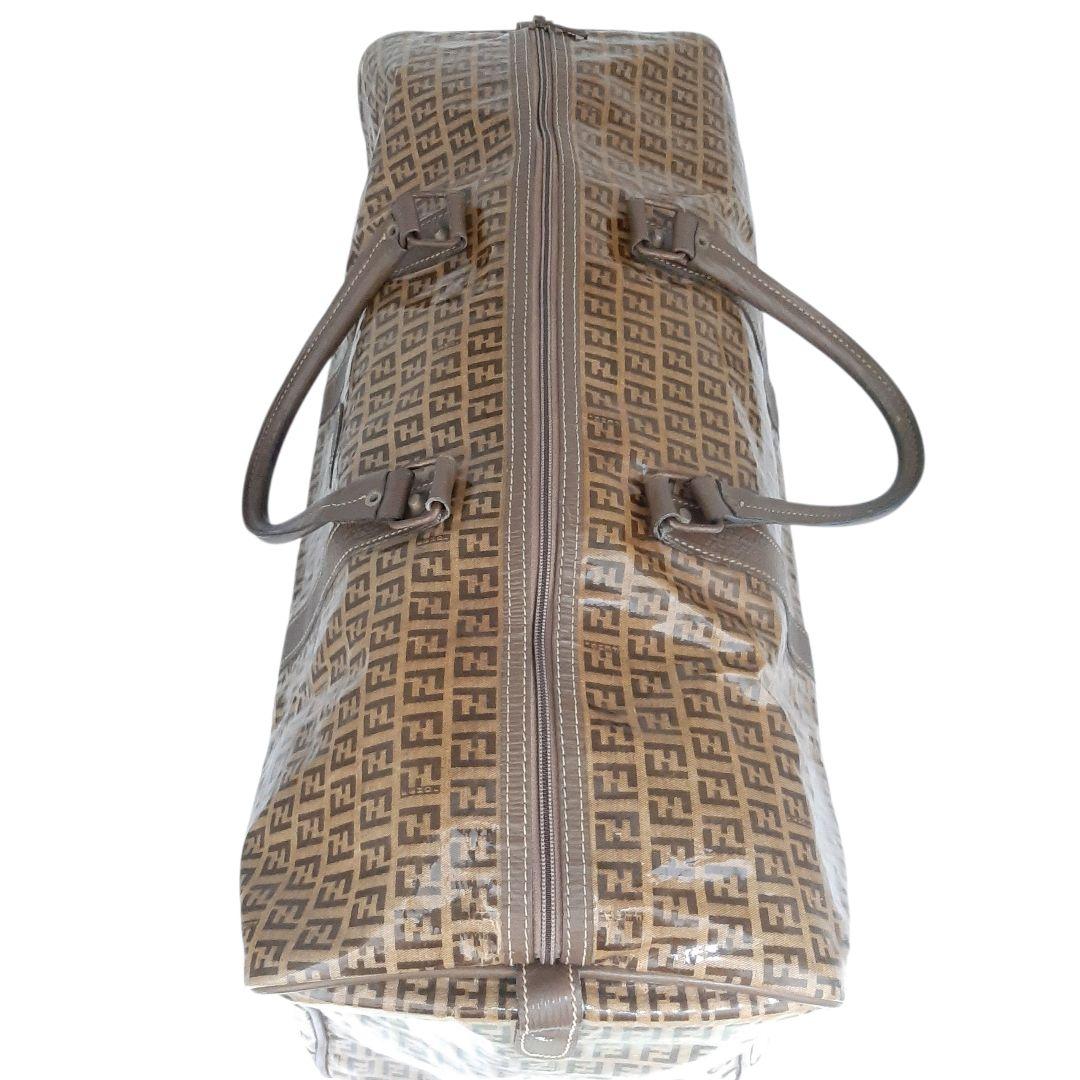 フェンディ　ボストンバッグ　ズッカ　ズッキーノ　トラベル　大容量　パテントレザー