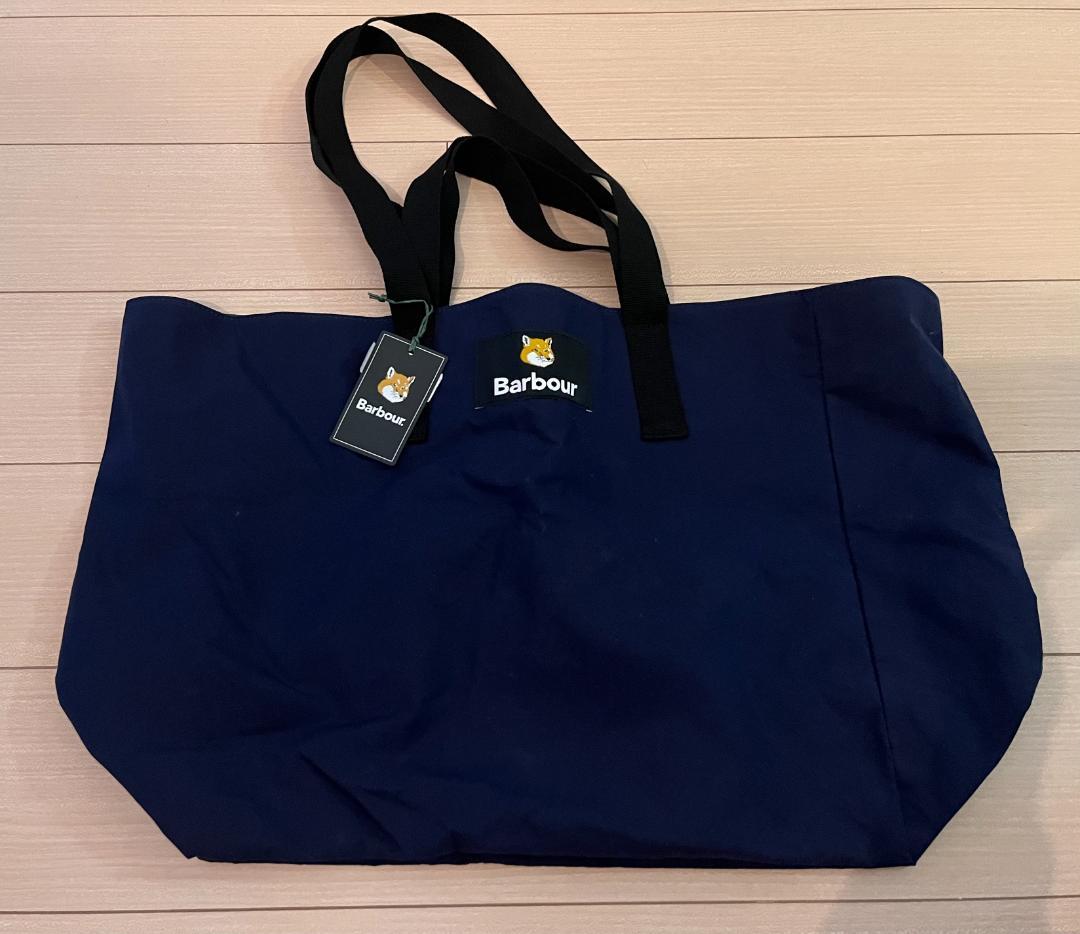 Barbour x Maison Kitsune リバーシブル トートバッグ