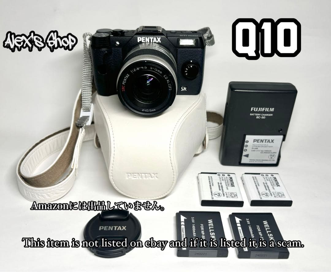 【ジャンク 】ペンタックスPENTAX Q10 専用ケース、バッテリー×5本