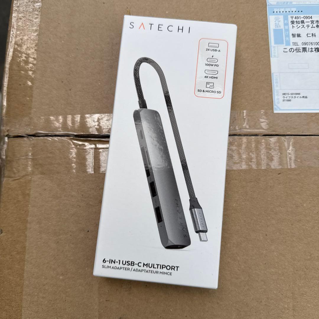 分配器・切替器 Satechi 6-in-1 USB-C Multiport Adapter