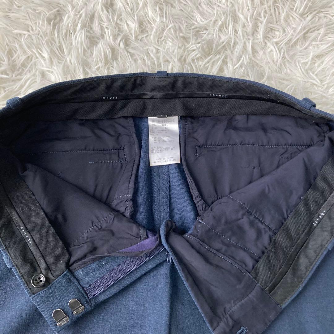 theory ノーカラージャケット パンツスーツ ネイビー セットアップ
