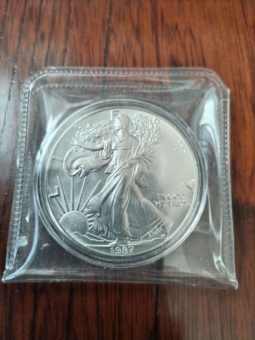 1987年イーグル銀貨１オンス、ウォーキングリバティ