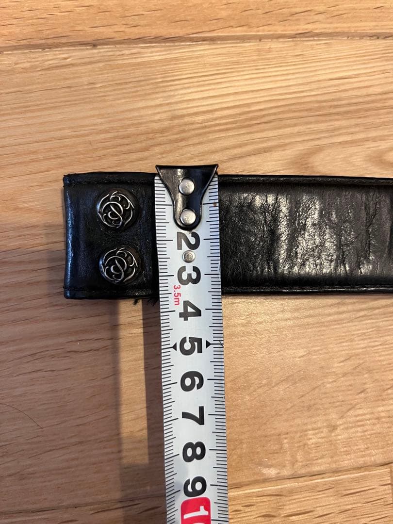 正規品　クロムハーツ　レザー ベルト 32インチ