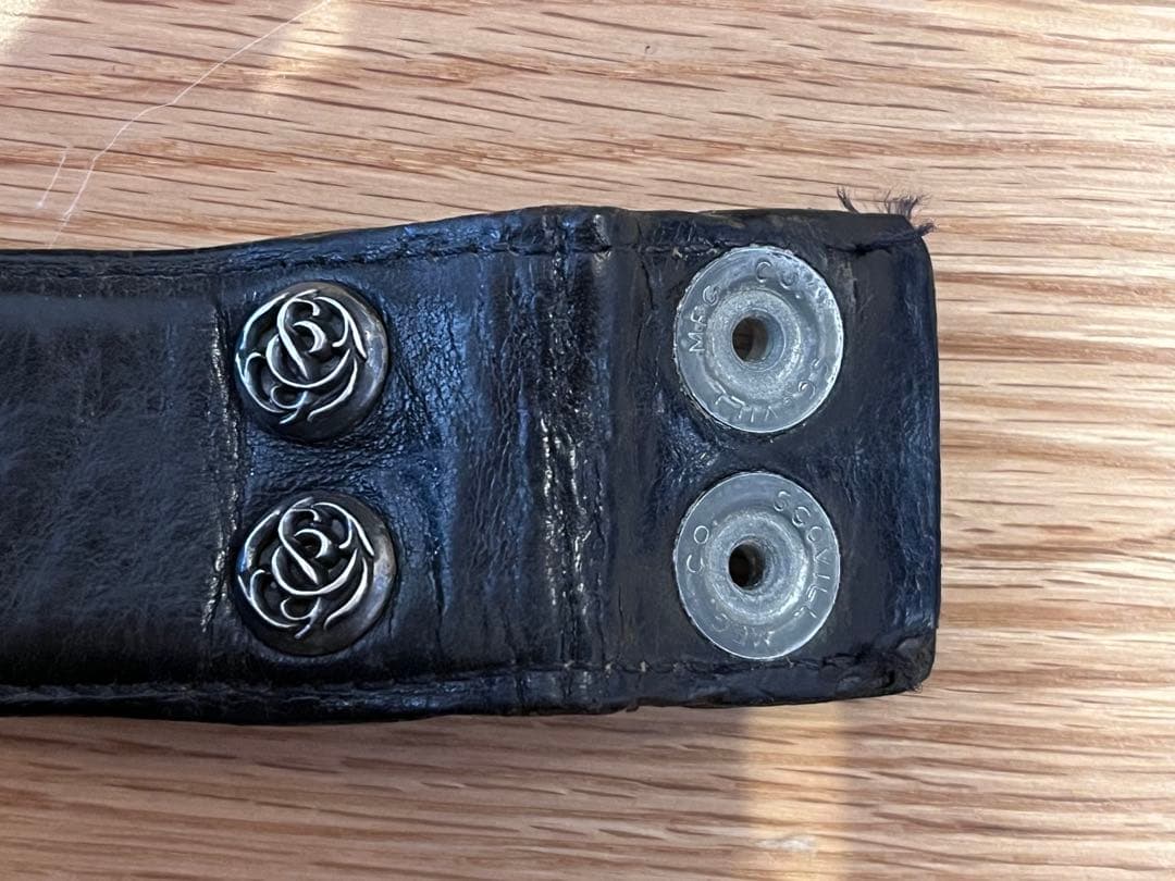 正規品　クロムハーツ　レザー ベルト 32インチ