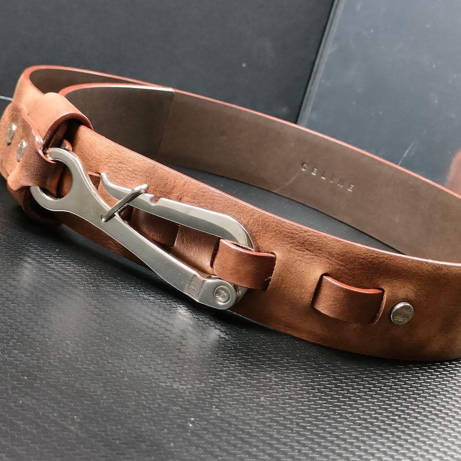 ヴィンテージ CELINE セリーヌ ペリカンフック ベルト レディース