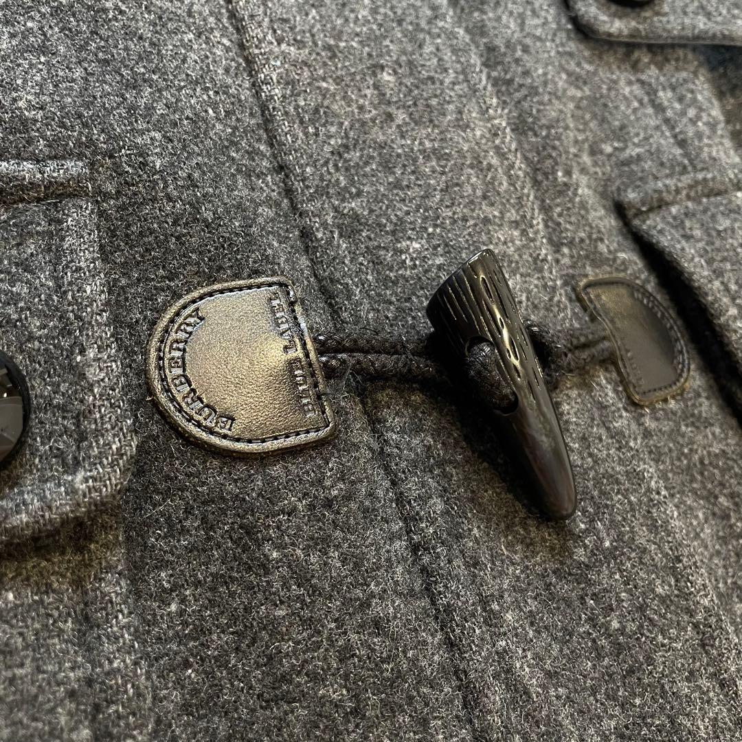 BURBERRY ブルー レーベル ノバチェック ダッフルコート ダークグレー