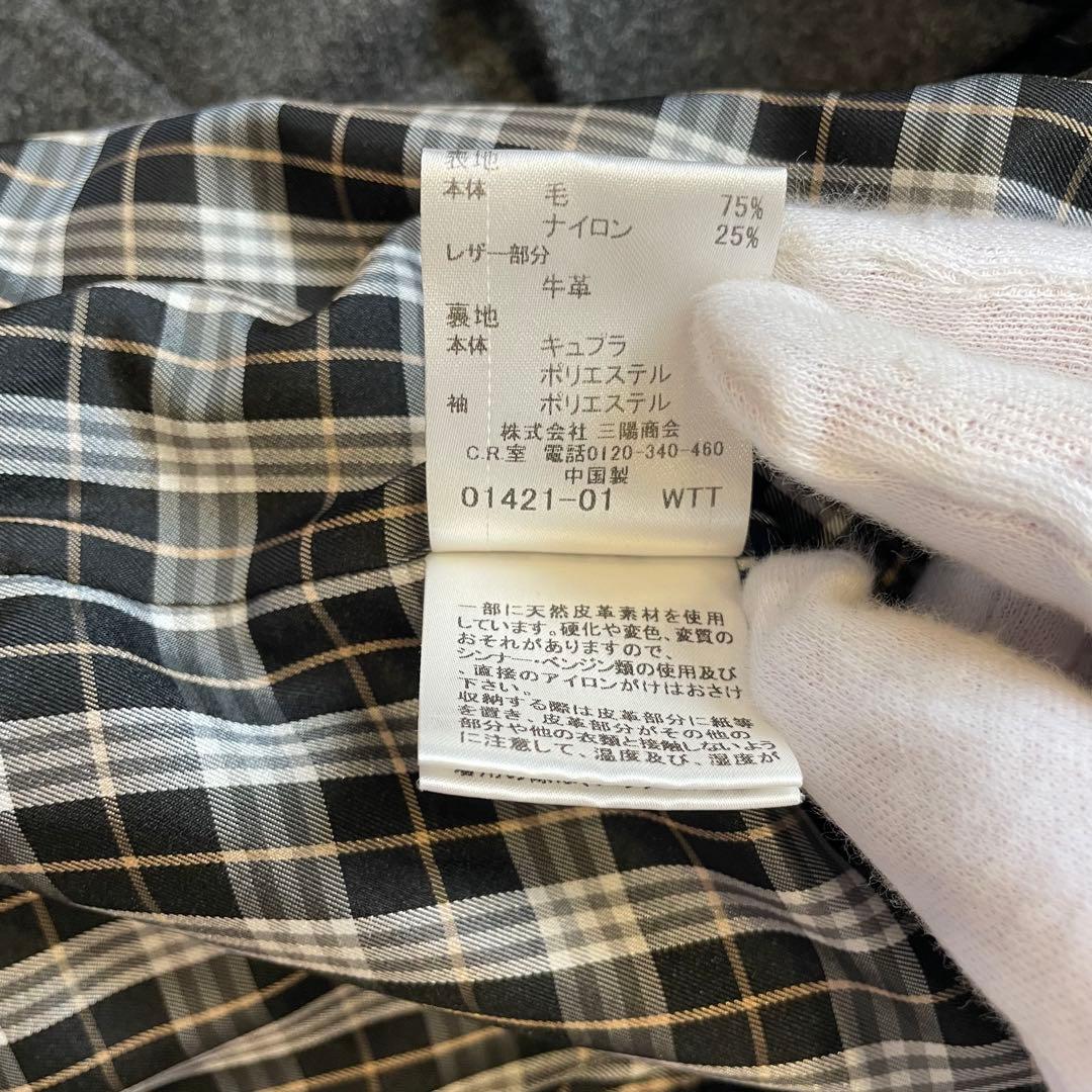 BURBERRY ブルー レーベル ノバチェック ダッフルコート ダークグレー