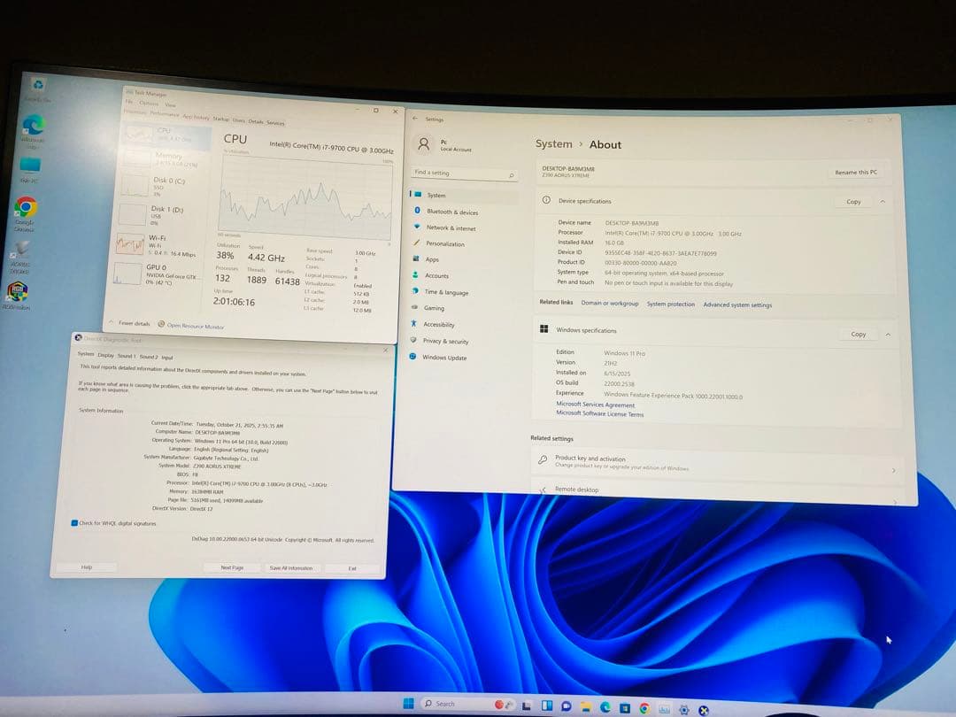 PCケース(自作PC用) Z390 Extremer-i7-9700-M2 500gb-ssd :30TB