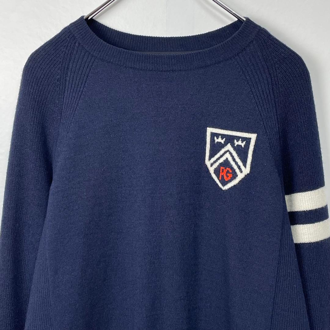 PEARLYGATES パーリーゲイツ　防風 防寒 ニットトレーナー　ネイビー