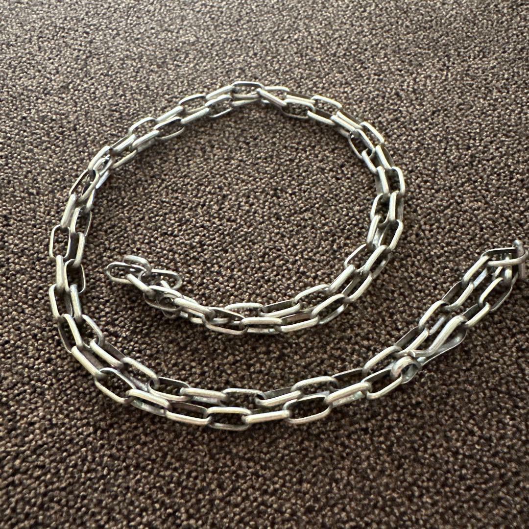 ナバホチェーン　60cm 燻し　シルバー925