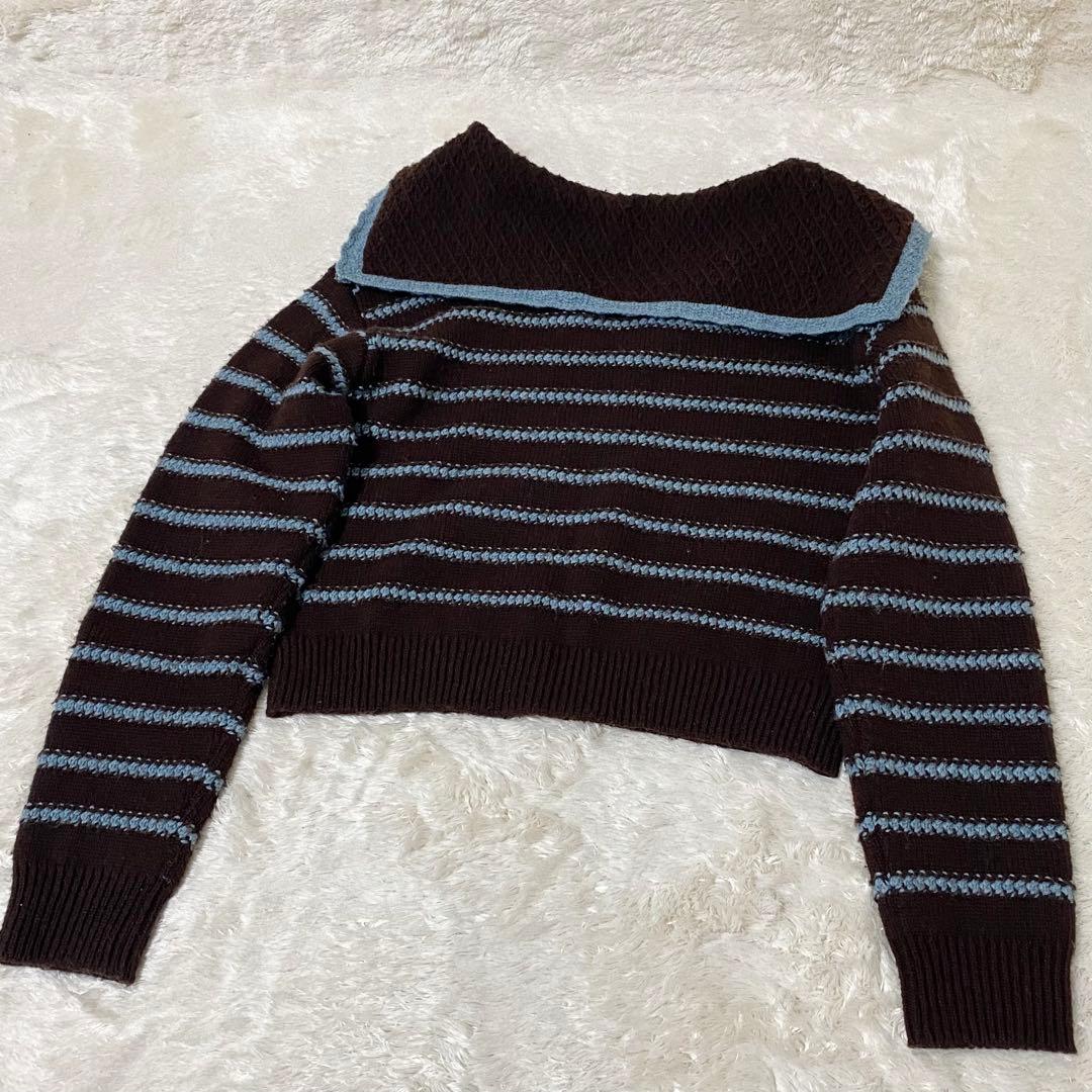 LILY BROWN リリーブラウン セーラーカラー ニット ブラウン
