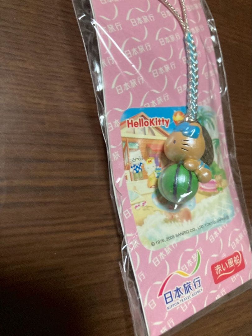 希少 激レア 新品 ご当地 ハローキティ 日本旅行 赤い風船 研修 ストラップ