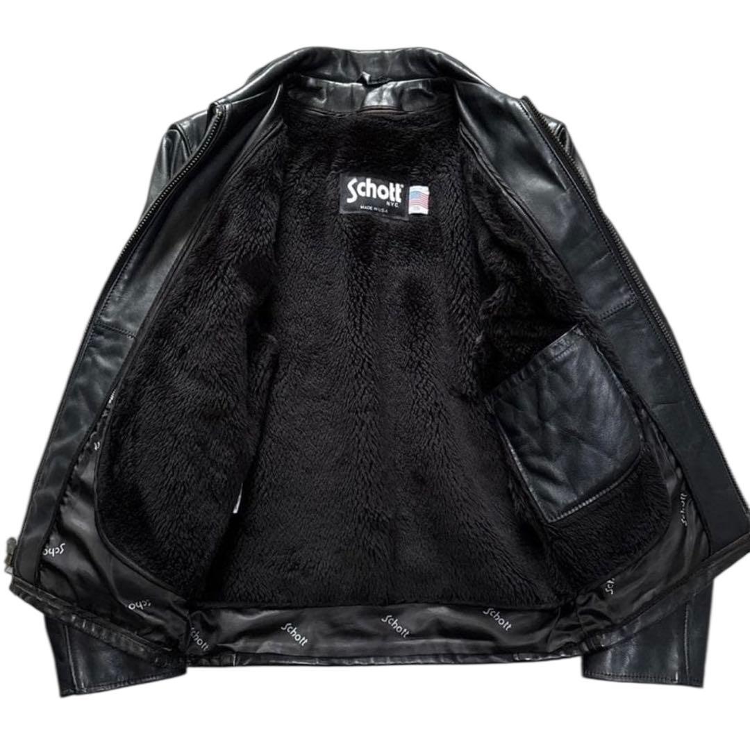 ひげお様　確認用　schott ボアライナー付 レザージャケット AT101