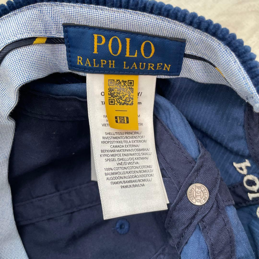 Polo Ralph Lauren コーデュロイネイビー キャップ