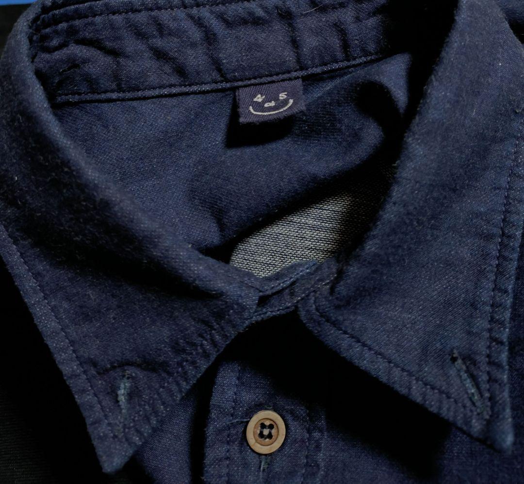 45R 二重織の908ローファーシャツ（インディゴ）