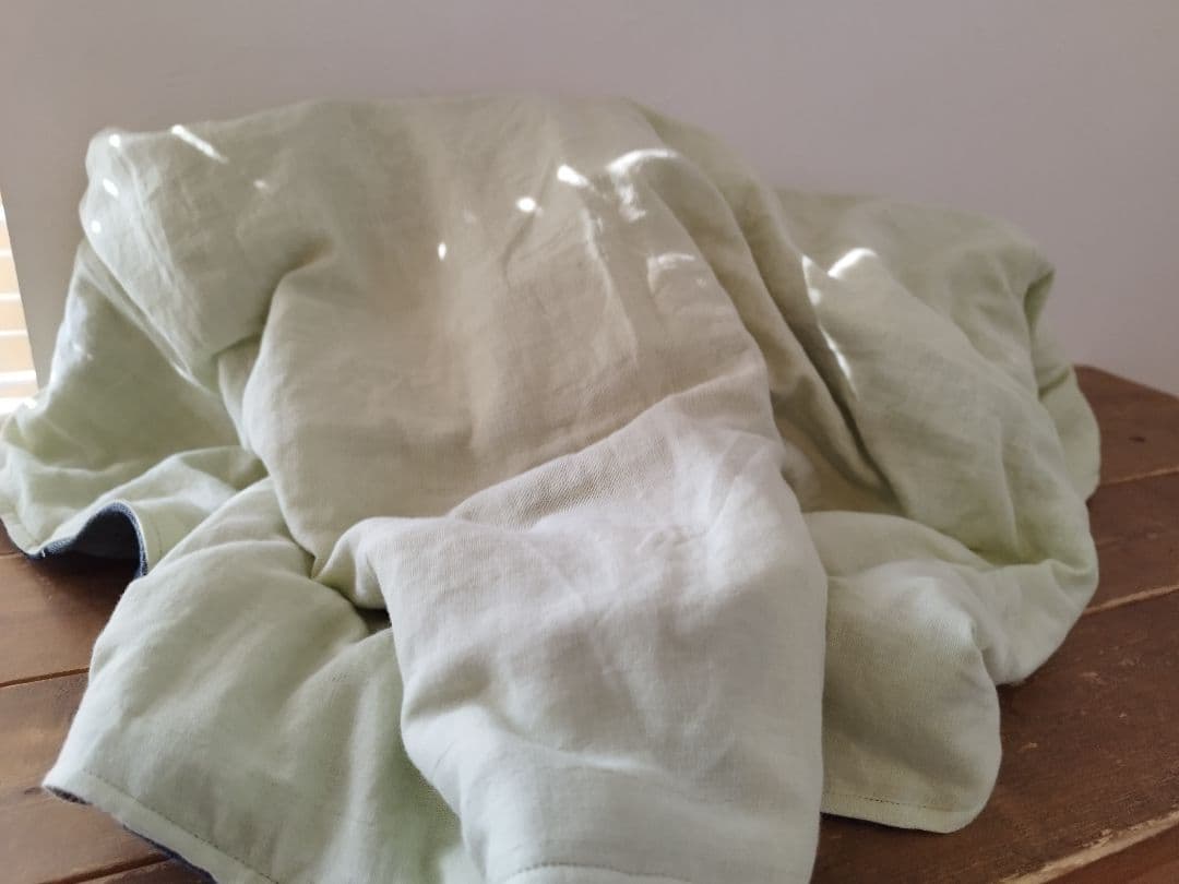 No.1215ハンドメイド★ブランケット2点★デニムリメイク★パッチワーク