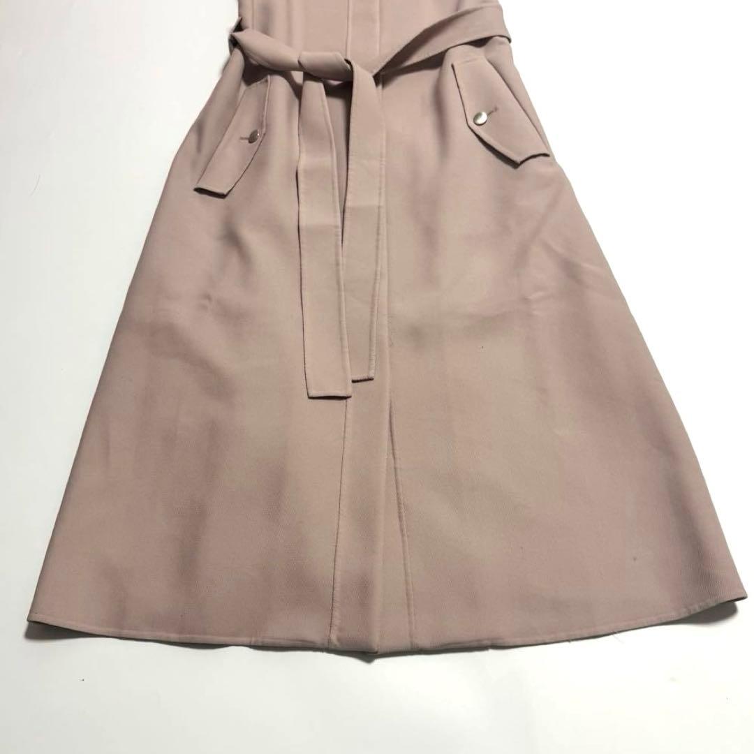 美品　ADORE ツイルダブルクロスワンピース　ジレ　コート　ベスト 38ピンク