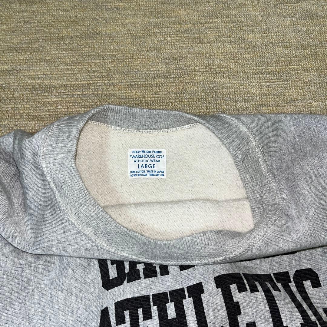 ウエアハウス　スウェット483 グレー　Lサイズ ワンウォッシュのみ