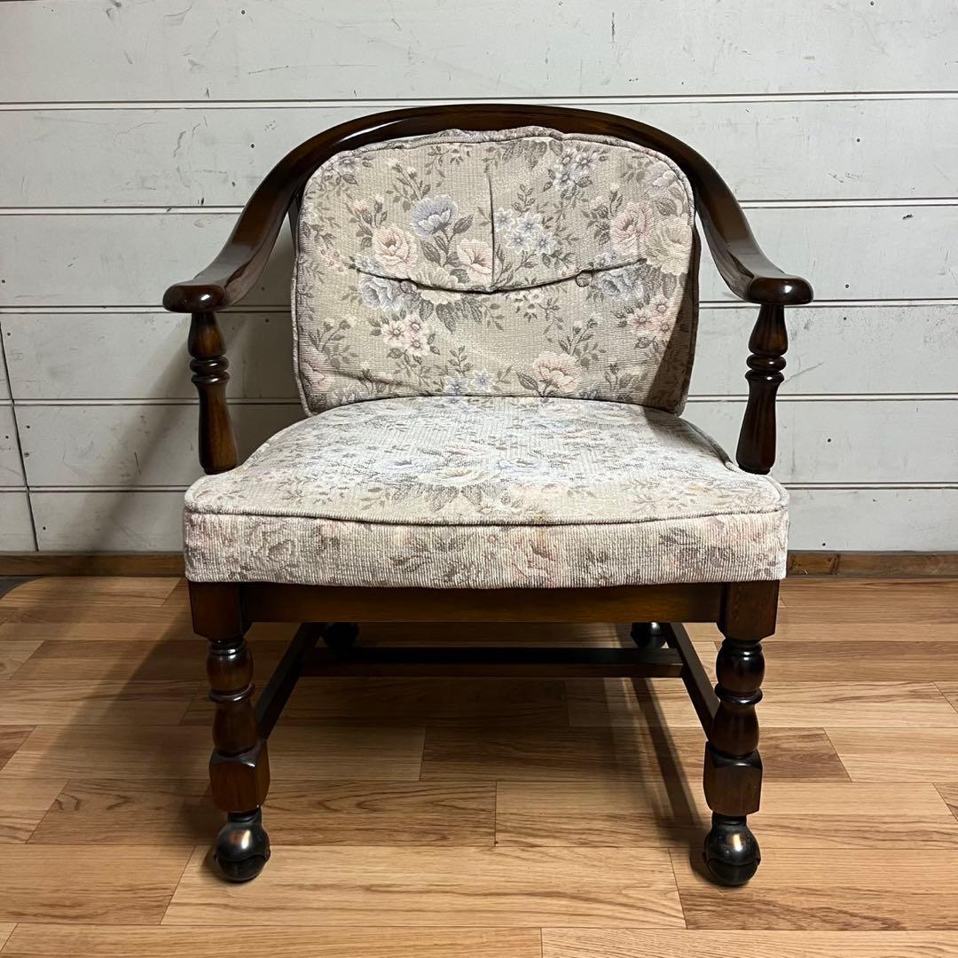 karimoku アームチェア　キャスター付き　コロニアル3/4