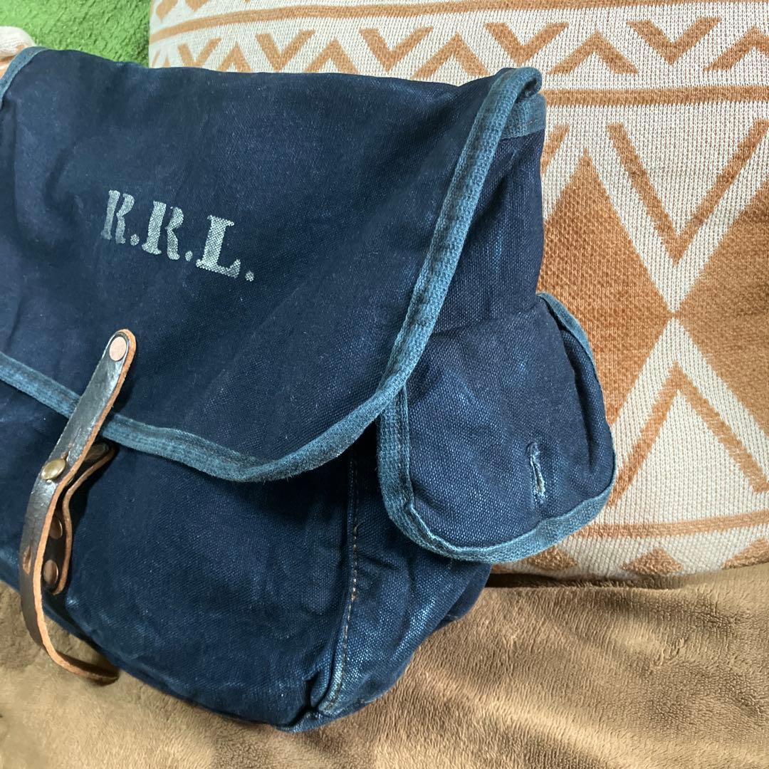 美品！ダブルアールエル　メッセンジャーバッグ　キャンバス　double RL