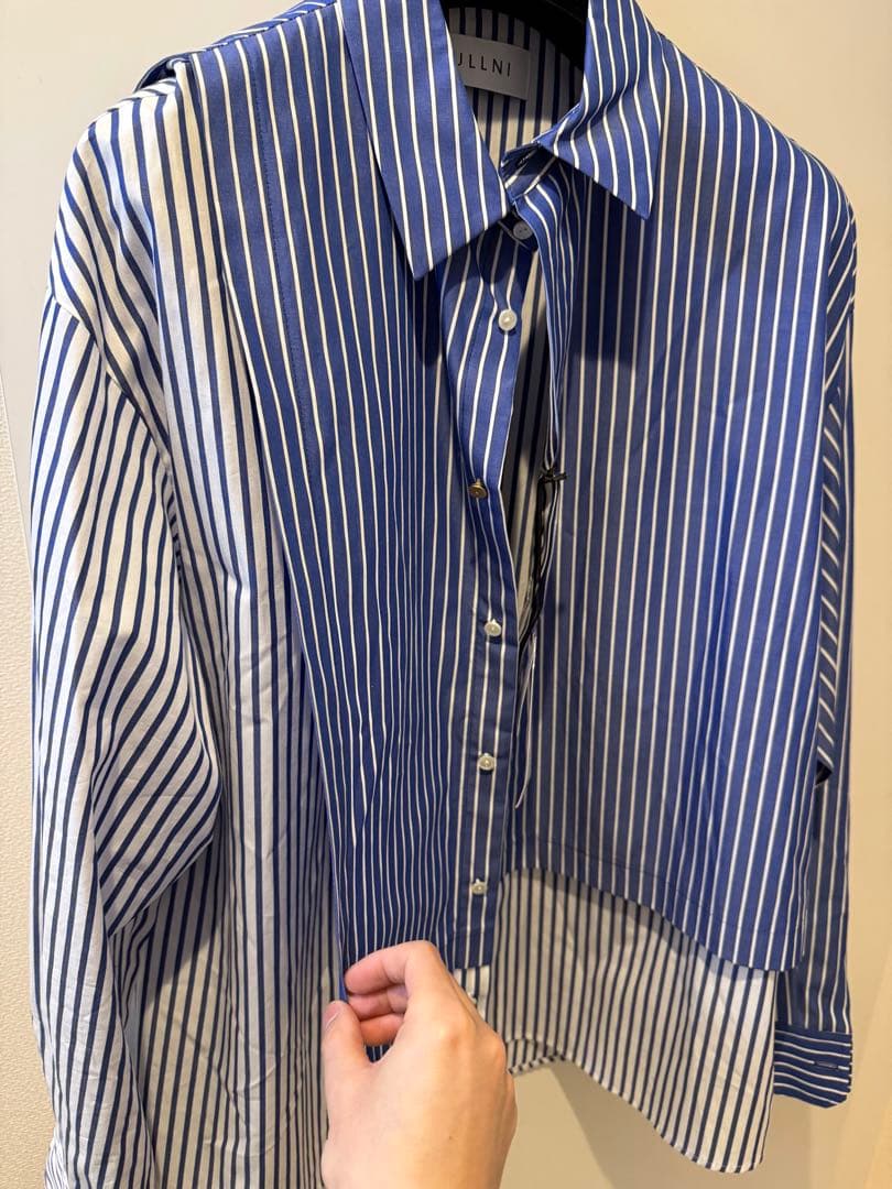 未使用日本製CULLNI ストライプ 長袖シャツ男女兼用