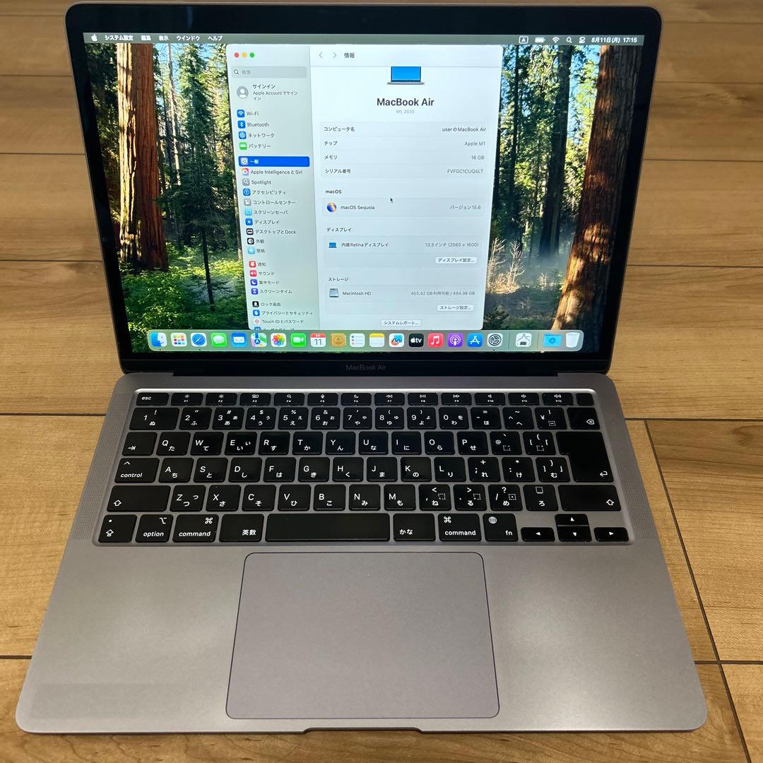 上位MacBookAir 2020 M1 A2337 SSD500GB 16GB