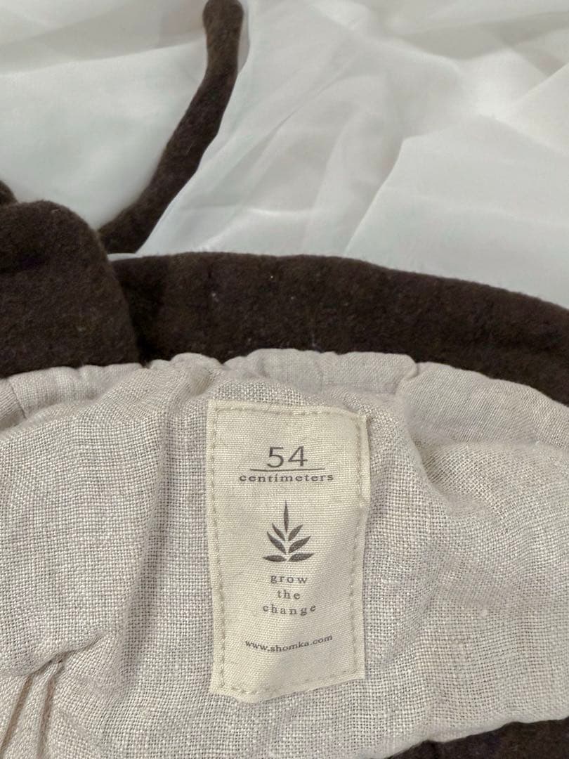 【美品】SHOMKA wool hat chocolate 54cm