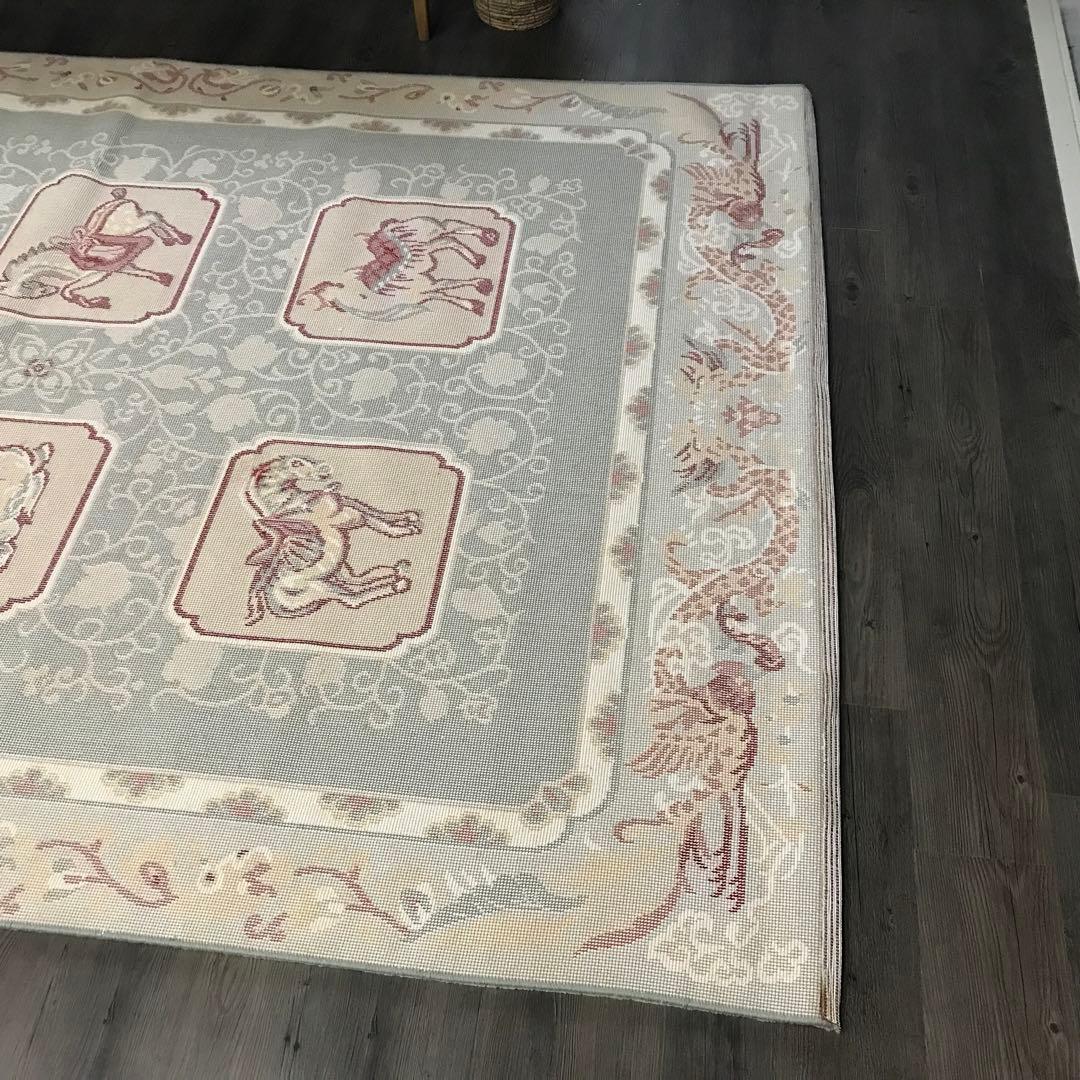 ラグ ラグマット 絨毯169×237cm 唐三彩 デザイン グリーン